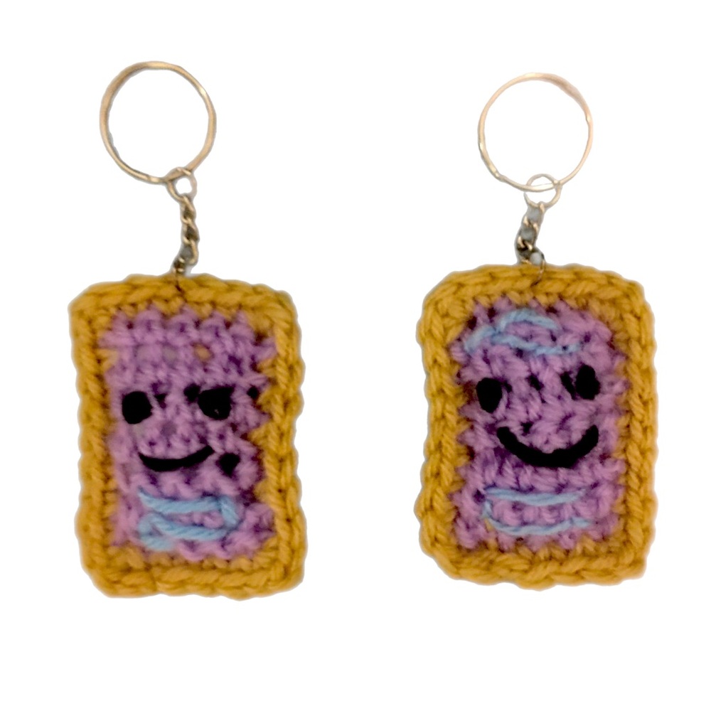Crochet Toaster Pastry Keychain